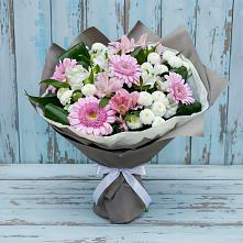 Букет цветов из:  Герберы, Альстромерии и Хризантемы в Кипень