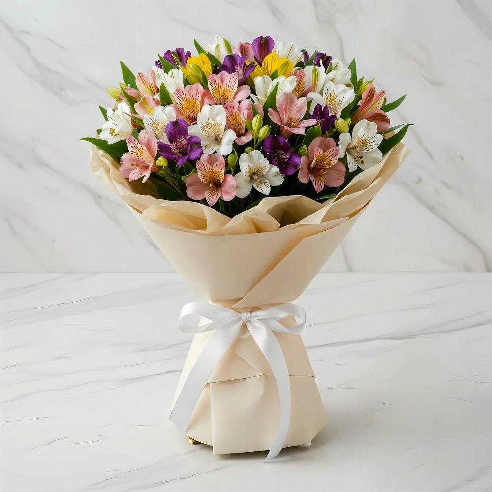 Букет цветов из: Альстромерии в Кипень