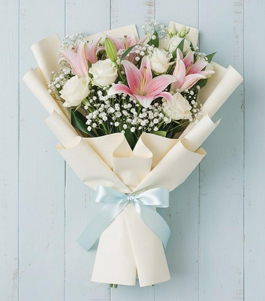 Букет цветов из: Лилии в Кипень