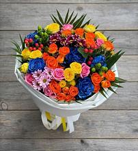 Букет цветов из:  Розы и Хризантемы в Кипень