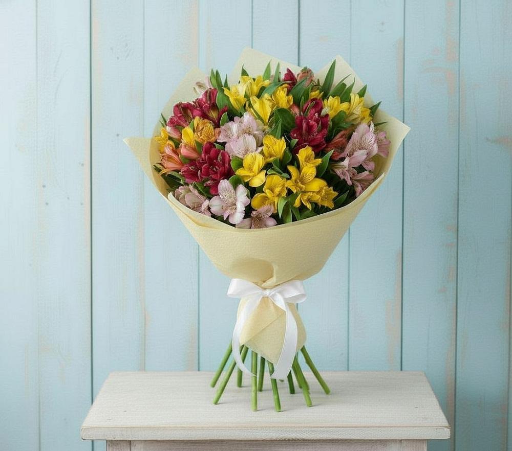 Букет цветов из: Альстромерии в Кипень