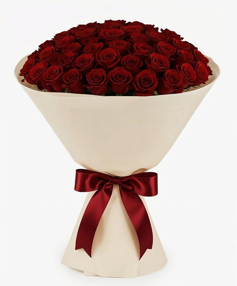 Букет 101 Бордовая роза Блэк Бакарра в Кипень