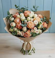Букет цветов из:  Альстромерии и Розы #REPLACE_PRED# Кипень